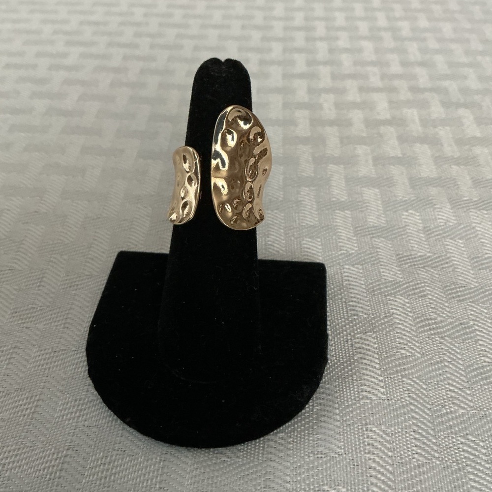 Wide Cuff Gold Tone Ring - Picture 1 of 4